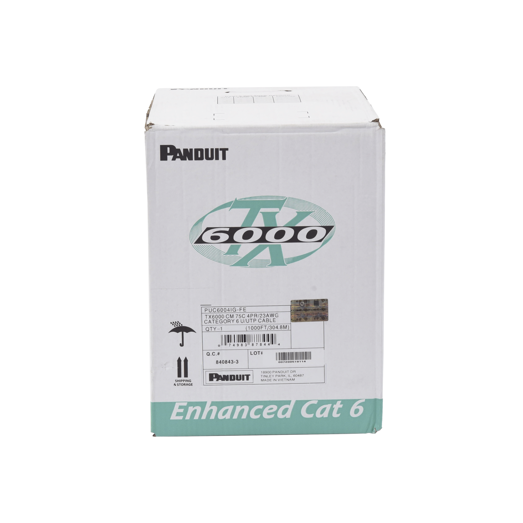 Bobina de Cable UTP 305 m. de Cobre, TX6000™ PanNet, Reelex, Gris Internacional, Categoría 6 Mejorado (23 AWG), PVC (CM), de 4 pares Bobina de Cable UTP 305 m. de Cobre, TX6000™ PanNet, Reelex, Gris Internacional, Categoría 6 Mejorado (23 AWG), PVC (CM), de 4 pares